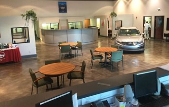 stained concrete floor