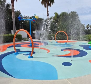 splash pad coating